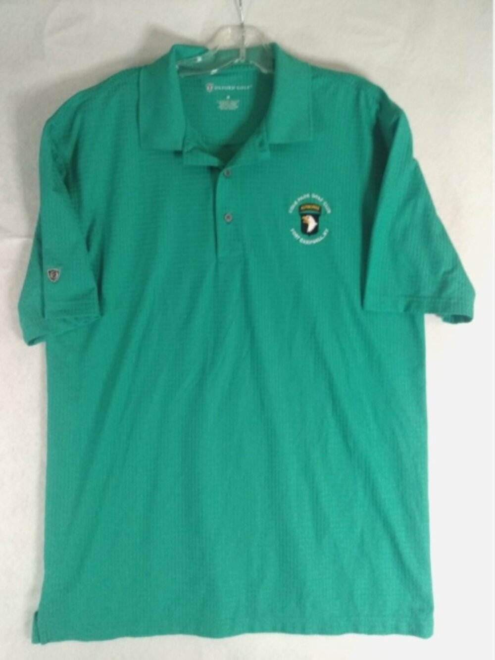 Oxford Golf Polo Men's M Cole Park Golf Club Fort Campbell KY Airborne Green